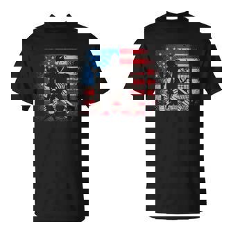 American Flag Usa Ice Hockey Design For Ice Hockey Players Unisex T-Shirt | Mazezy