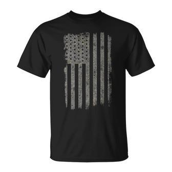American Flag Vintage Patriotic Distressed American Flag Unisex T-Shirt | Mazezy