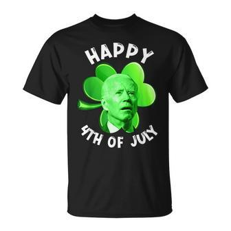 Anti Biden Happy 4Th Of July Patricks Day Biden T-Shirt - Seseable