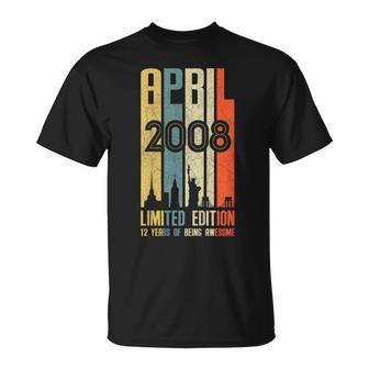 April 2008 T Shirt 12 Year Old Shirt 2008 Birthday Gift Unisex T-Shirt | Mazezy