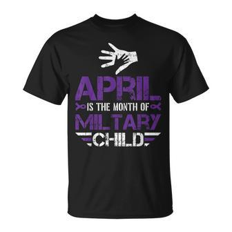 April Is The Month Of The Military Child Army Soldier Kids T-Shirt - Seseable