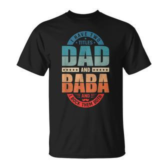 Arabic Dad Baba Arab Best Baba Ever Retro Vintage Baba T-Shirt - Seseable