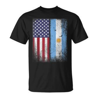 Argentina Usa Flag Argentinian Argentinean Argentine T-shirt - Seseable