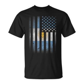 Argentinian American Flag Argentina Usa Argentine T-shirt - Seseable