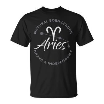 Aries Astrology Zodiac Sign V2 Unisex T-Shirt | Mazezy