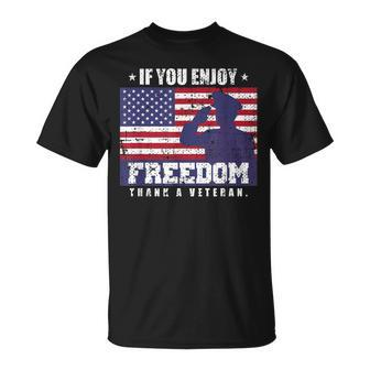 Armed Forces Military Thank A Veteran Retro T-shirt - Seseable