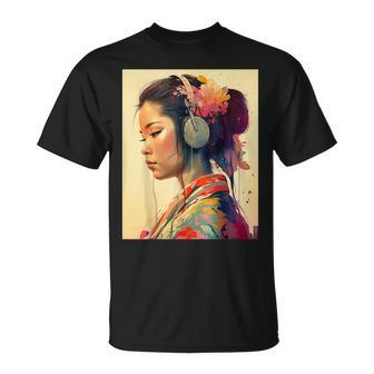 Asian American Aapi Asian Woman Music Lover Unisex T-Shirt | Mazezy