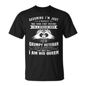 Assuming Im Just A Woman Was Your First Mistake Veteran T-shirt - Seseable