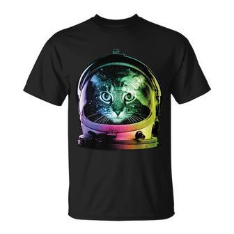 Astronaut Cat Space Helmet Unisex T-Shirt - Monsterry CA