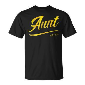 Aunt Est 1999 Matching T Uncle New Niece Nephew Auntie Unisex T-Shirt | Mazezy CA