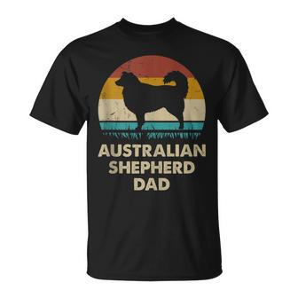 Australian Shepherd Dad For Men Aussie Dog Vintage T-Shirt - Seseable
