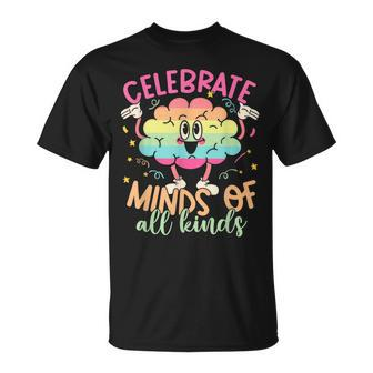 Autism Awareness Celebrate Minds Of All Kinds Kids Autism T-Shirt - Seseable