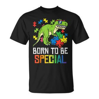 Autism Awareness Day Special Trex Puzzle Dino Boys T-Shirt - Seseable