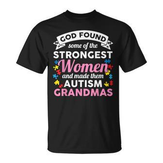 Autism Awareness Month Strongest Woomen Autism Grandma Unisex T-Shirt | Mazezy
