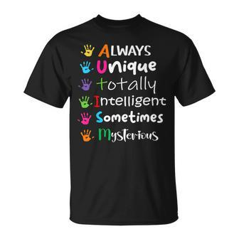 Autism Awareness Support Autism For Mom Dad Unisex T-Shirt | Mazezy