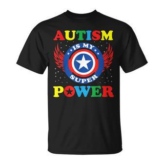 Autism Is My Super Power Superhero Autism Awareness Unisex T-Shirt | Mazezy