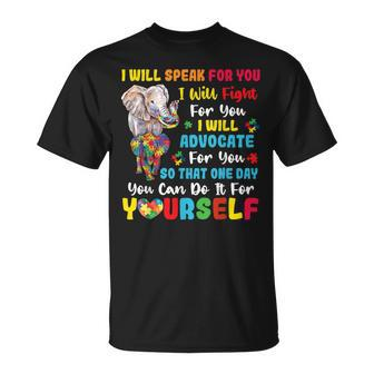 Autism Mom Dad Elephant Autism Awareness Women Men Autistic Unisex T-Shirt