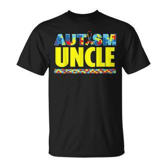 Autism Uncle Awareness Support Unisex T-Shirt | Mazezy