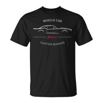 Automobile Mechanic Workshop Garage Muscle Car Show Classic Unisex T-Shirt | Mazezy