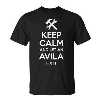 Avila Funny Surname Birthday Family Tree Reunion Gift Idea Unisex T-Shirt | Mazezy