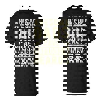 Awesome Dads Have Tattoos And Beards Fathers Day Papa Daddy T-shirt - Thegiftio