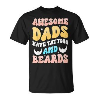 Awesome Dads Have Tattoos Tattooed Dad Fathers Day T-shirt - Thegiftio UK