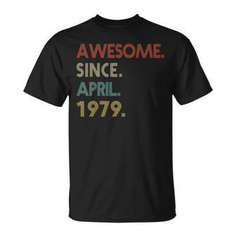 Awesome Since April 1979 Vintage 40Th Birthday Gift Tshirt Unisex T-Shirt | Mazezy