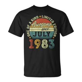 Awesome Since July 1983 40 Year Old 40Th Birthday Gifts Unisex T-Shirt | Mazezy
