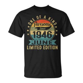 Awesome Since June 1946 Vintage 77Th Birthday 77 Year Old Unisex T-Shirt | Mazezy UK