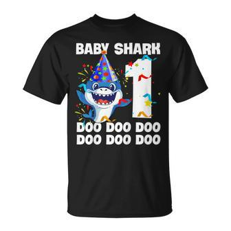 Baby Shark 1St Birthday Doo Gift 1 Years Old Kids Son Shirt Unisex T-Shirt | Mazezy