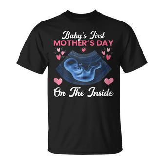 Babys First Mothers Day New Mom Soon To Be Mommy Mama Gift For Womens Unisex T-Shirt
