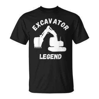 Bagger Legend Baustellenarbeiter Bagger Betreiber T-Shirt - Seseable