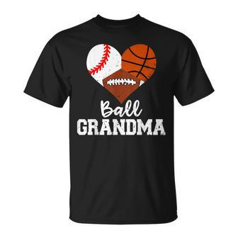 Ball Grandma Funny Baseball Basketball Football Unisex T-Shirt | Mazezy AU