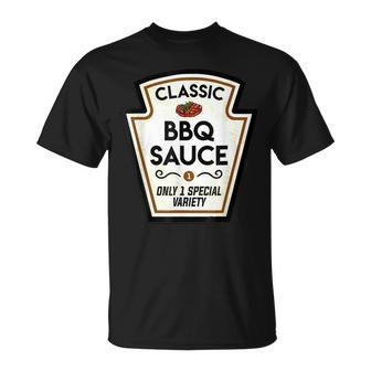 Barbecue Bbq Sauce Bottle Label Halloween Matching Costume T-shirt - Thegiftio UK