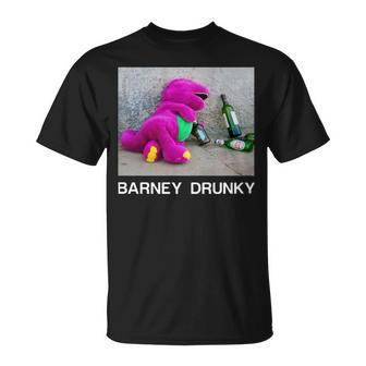 Barney Drunky Wine Bottle The Dinosaur Unisex T-Shirt | Mazezy