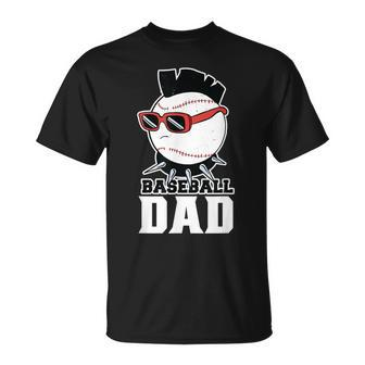 Baseball Dad Daddy Father Baseballer Papa Fathers Day T-shirt - Thegiftio UK