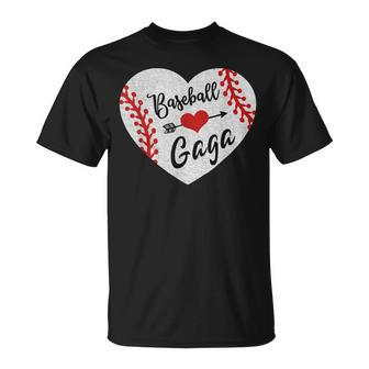 Baseball Softball Ball Heart Gaga Grandma Mothers Day Gift Unisex T-Shirt | Mazezy AU