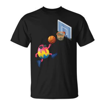 Basketball Player Easter Egg Sports Boys Kids T-Shirt - Seseable
