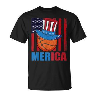 Basketball Uncle Sam 4Th Of July Boys Kids Ns Dribble Unisex T-Shirt | Mazezy