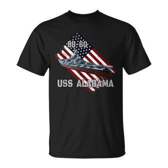 Battleship Uss Alabama Bb-60 & Combat Warship Veterans Day T-Shirt - Seseable