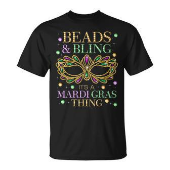 Beads & Bling Its A Mardi Gras Thing Cute Carnival T-Shirt - Seseable