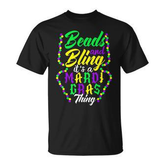 Beads And Bling Its A Mardi Gras Thing Festival New Orleans T-Shirt - Seseable
