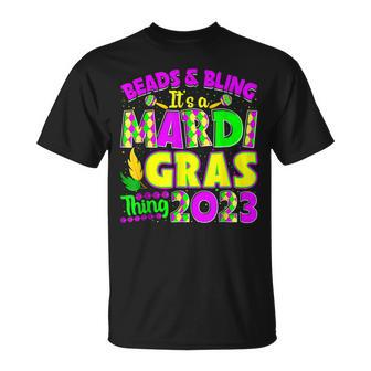 Beads And Bling Its A Mardi Gras Thing Mardi Gras T-Shirt - Seseable