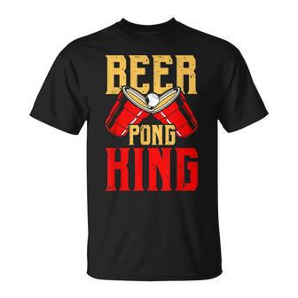 Beer Pong King Alkohol Trinkspiel Beer Pong V2 T-Shirt - Seseable