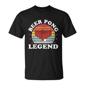 Beer Pong Legend Funny Beer Pong Games Lover Drinking Unisex T-Shirt - Monsterry AU
