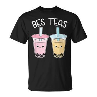 Bes Teas Besties Bubble Tea Cute Boba Best Friends Unisex T-Shirt | Mazezy