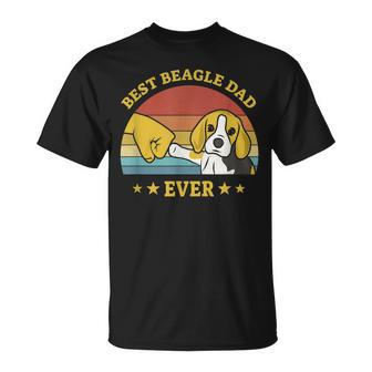 Mens Best Beagle Dad Ever Proud Vintage Beagle Puppy Lover T-Shirt - Seseable