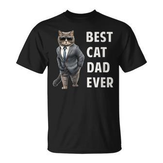 Best Cad Dad Ever Cool Father Cat Daddy Unisex T-Shirt - Seseable