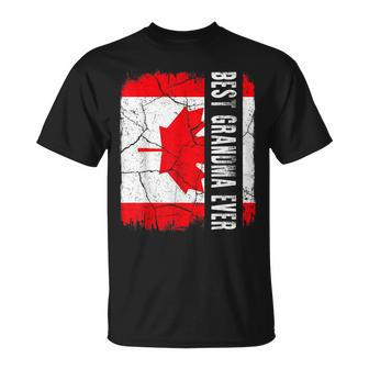 Best Canadian Grandma Ever Canada Flag Mothers Day Unisex T-Shirt - Seseable