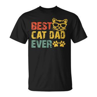 Best Cat Dad Ever Funny Design Cat Daddy Fathers Day 2023 Unisex T-Shirt - Seseable